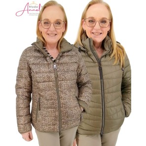 Barbara Lebek winterjas omkeerbaar 311800552 bruin